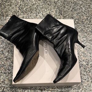 Jimmy Choo Sleek Black Heeled Boots